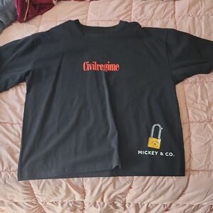 Civilregime x Mickey & Co. Black Graphic Tee